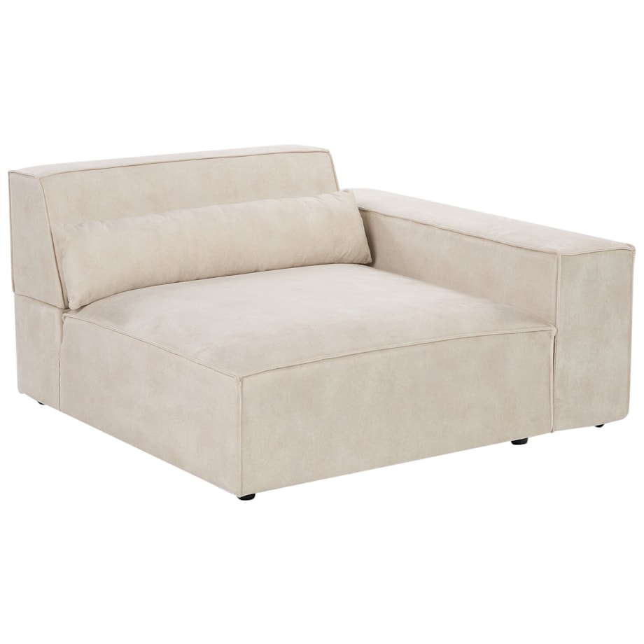 Sofa modułowa 2-osobowa welurowa beżowa HELLNAR