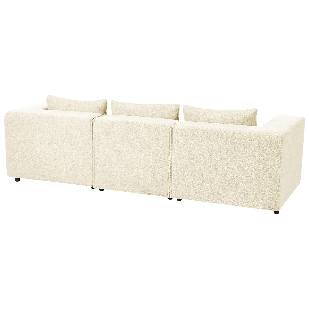 Sofa modułowa dla 3 osób AXEBO Boucle Złamana biel