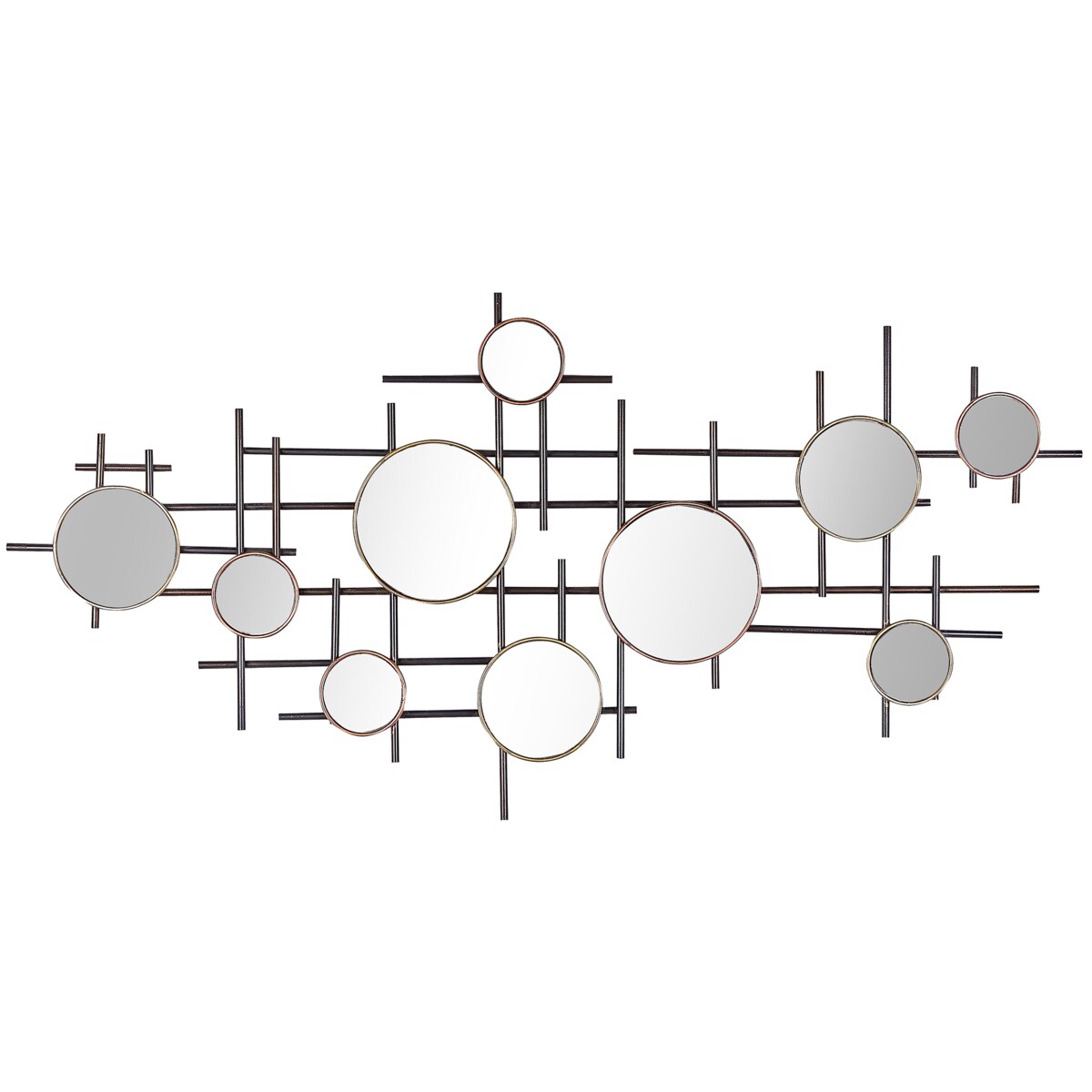 Lustro ścienne IBOS 113 cm 55 cm Metal Czarny