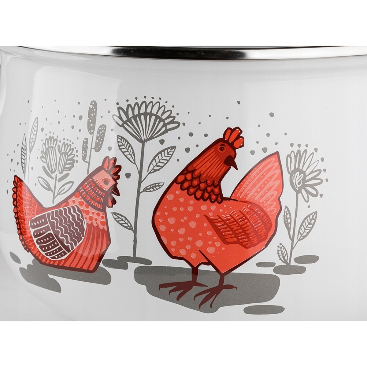 GARNEK EMALIOWANY pleszew 18cm 2,9 L kuchenny do gotowania obiadu w KURY