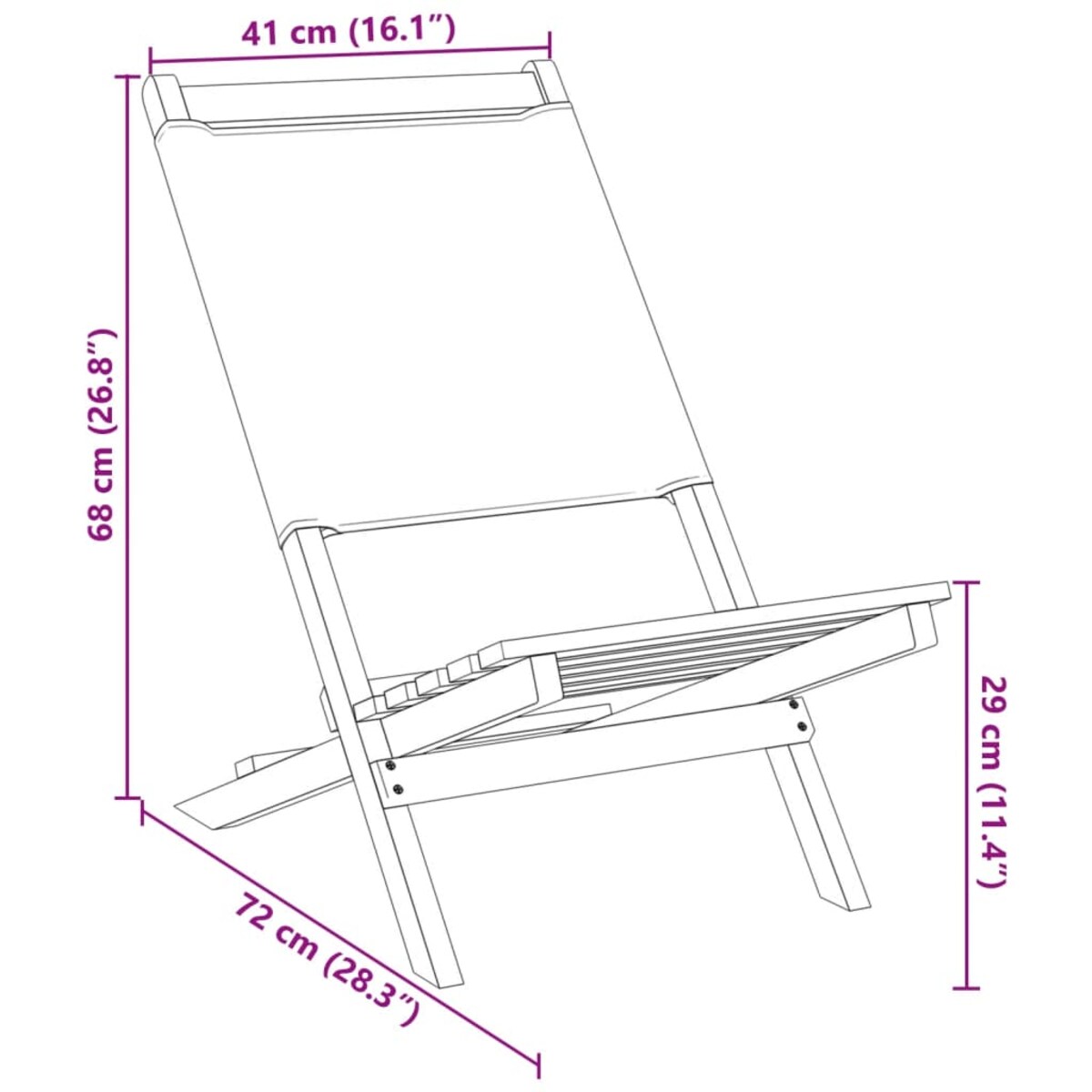 vidaXL Składane krzesła ogrodowe, 6 szt., kremowa tkanina i drewno