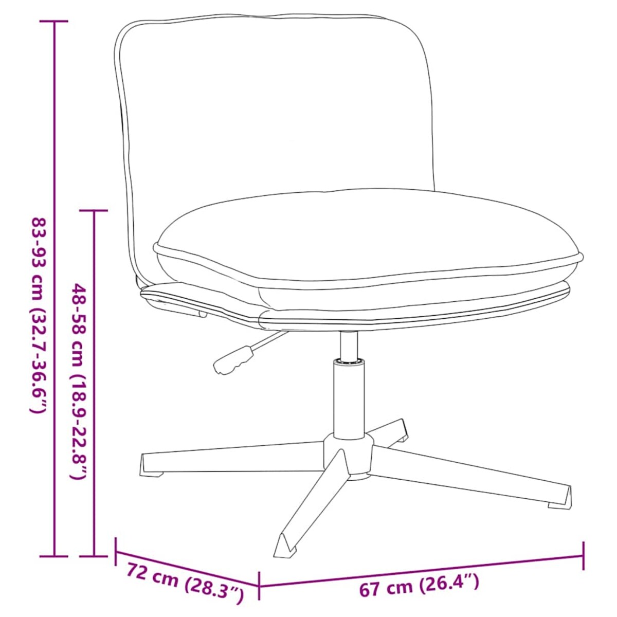 vidaXL Obrotowe krzesło biurowe, jasnoszare, obite tkaniną