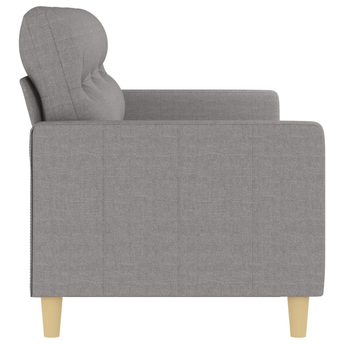 vidaXL Sofa 3-osobowa, jasnoszara, 180 cm, tapicerowana tkaniną