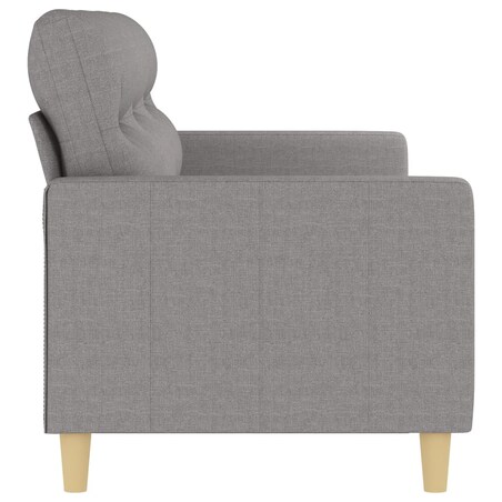 vidaXL Sofa 3-osobowa, jasnoszara, 180 cm, tapicerowana tkaniną