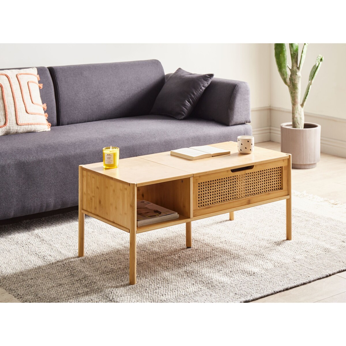 Stolik kawowy SURREY Drewno bambusowe Naturalny