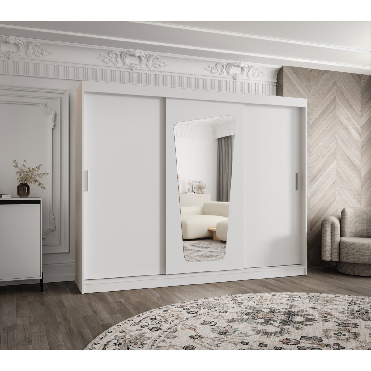 Szafa przesuwna MOKA 250 biały