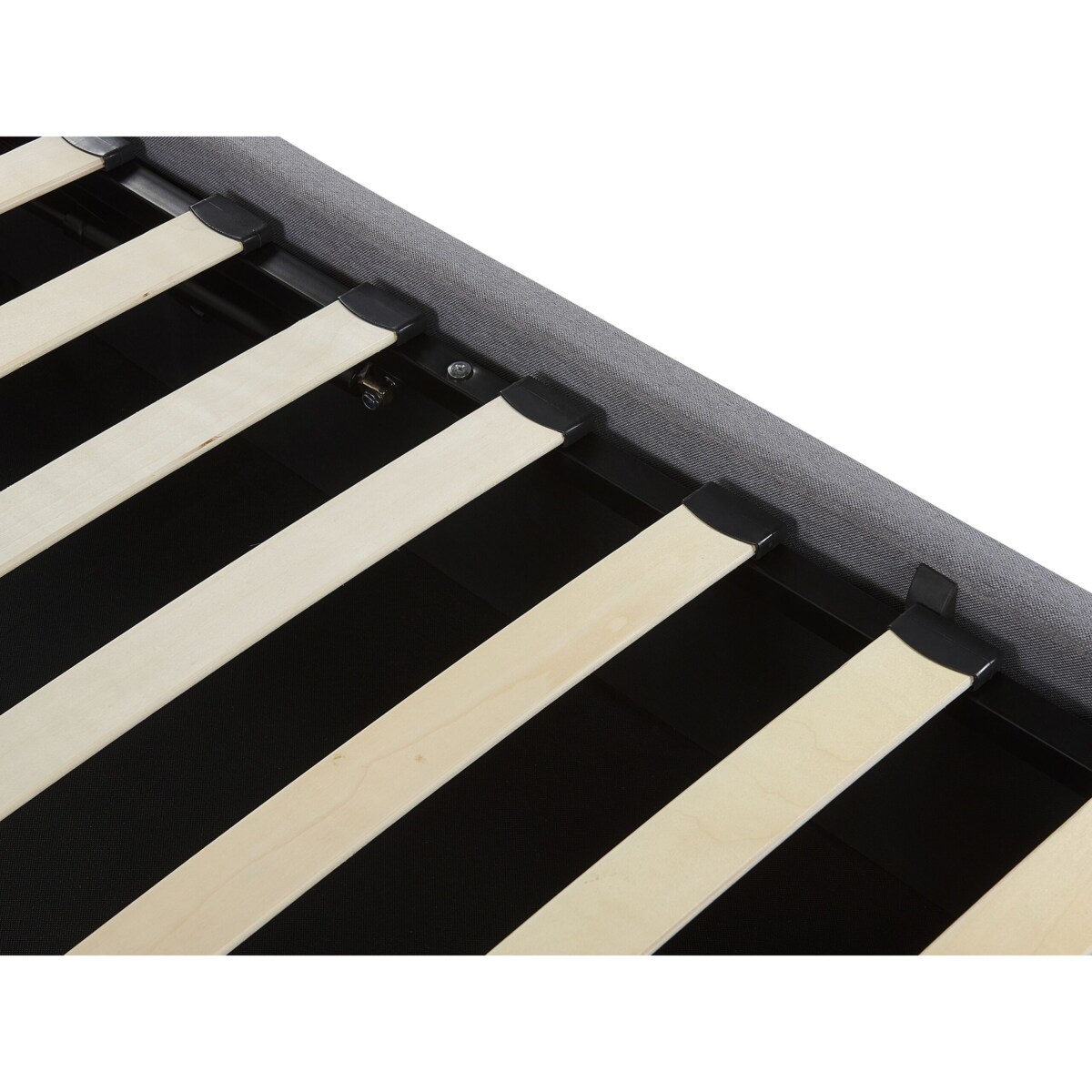 Łóżko z pojemnikiem DREUX 160 x 200 cm Jasnoszary