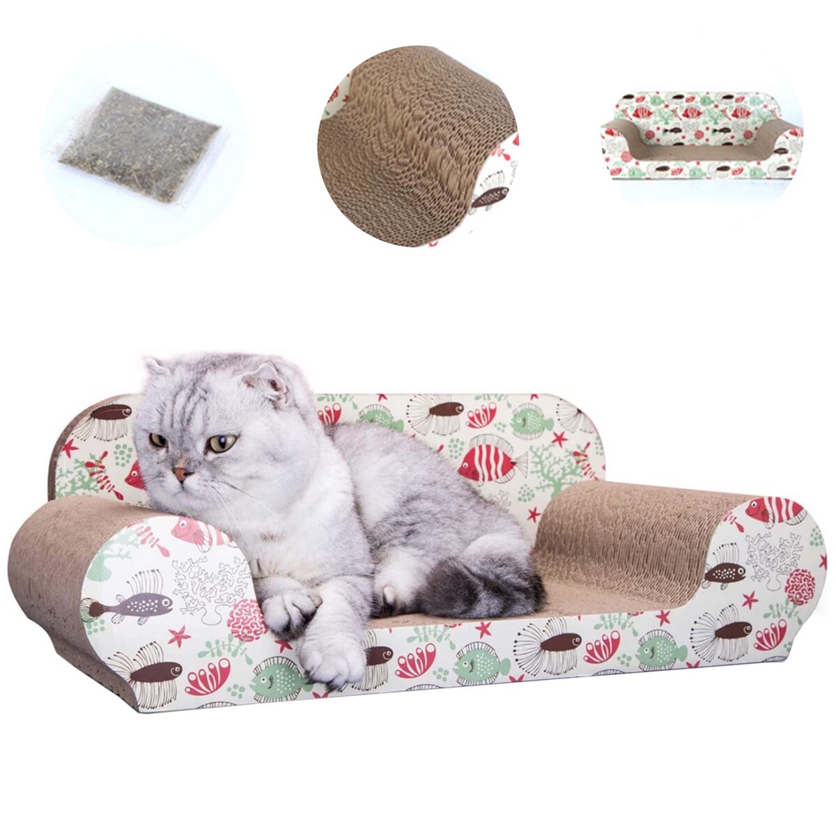 Drapak Kartonowy Dla Kota Sofa Z Kocimiętką