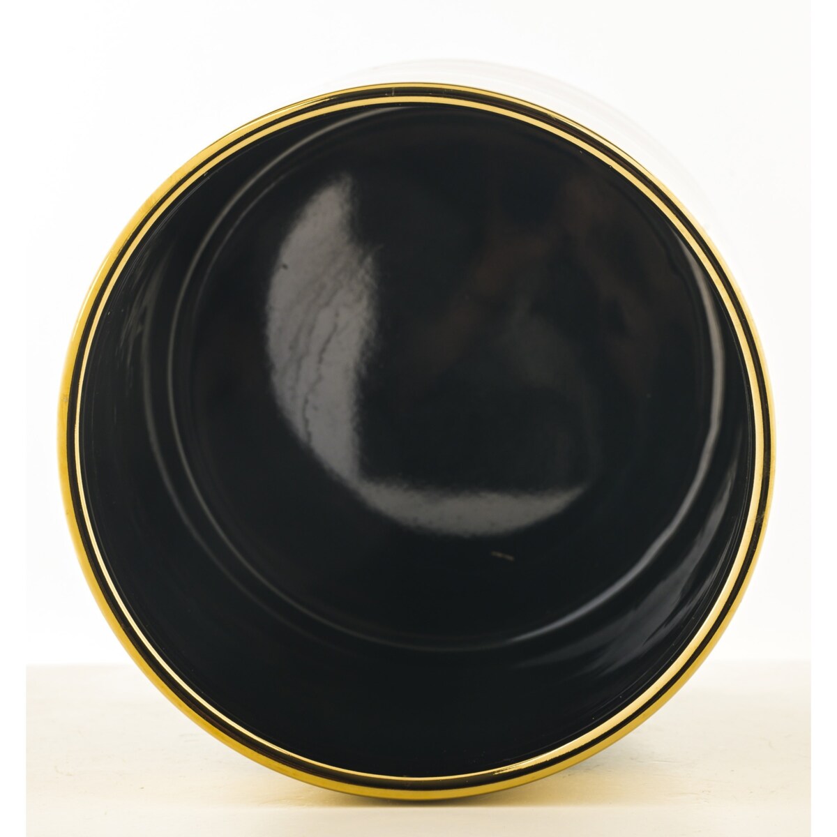 Osłonka ceramiczna zielono-złota 16x15,5 cm