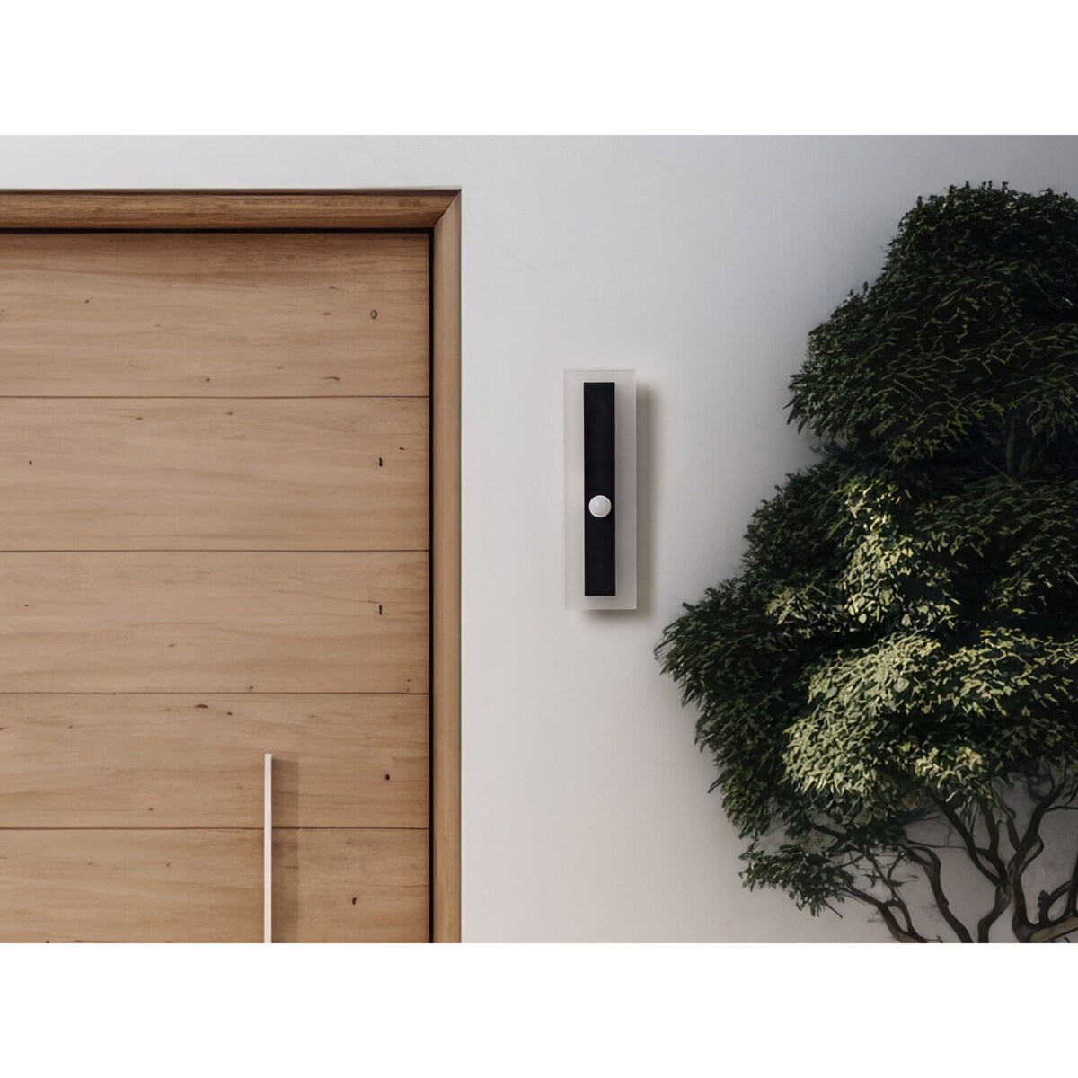 Lampa ścienna zewnętrzna LED z czujnikiem ruchu 30 cm czarna SAVANE