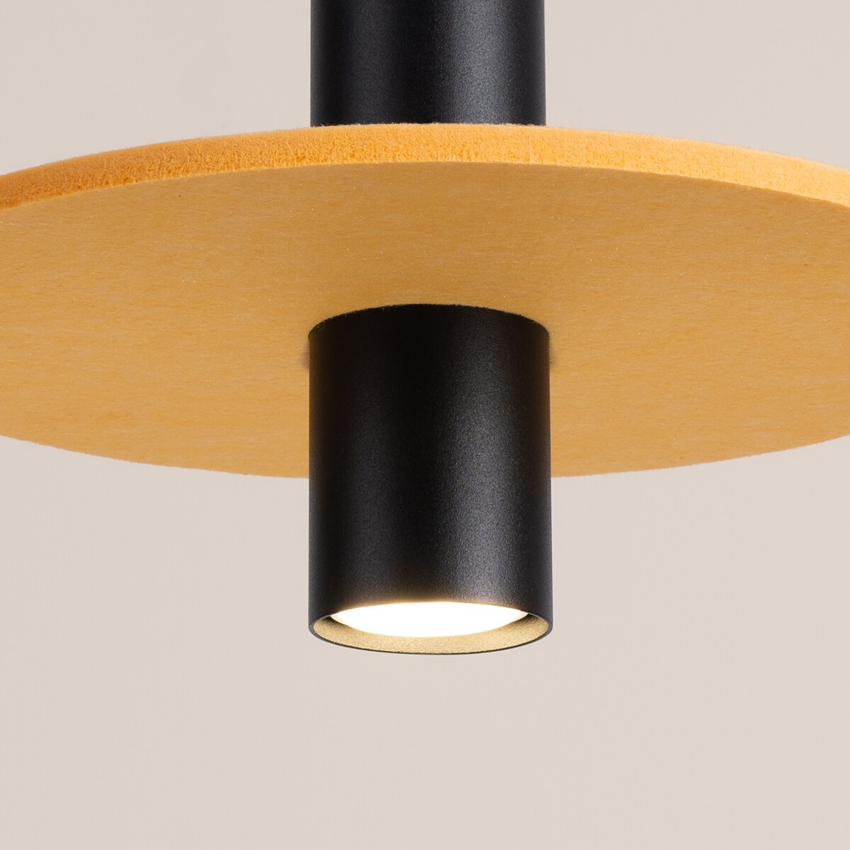 Lampa wisząca PELTA 1 czarna/żółta