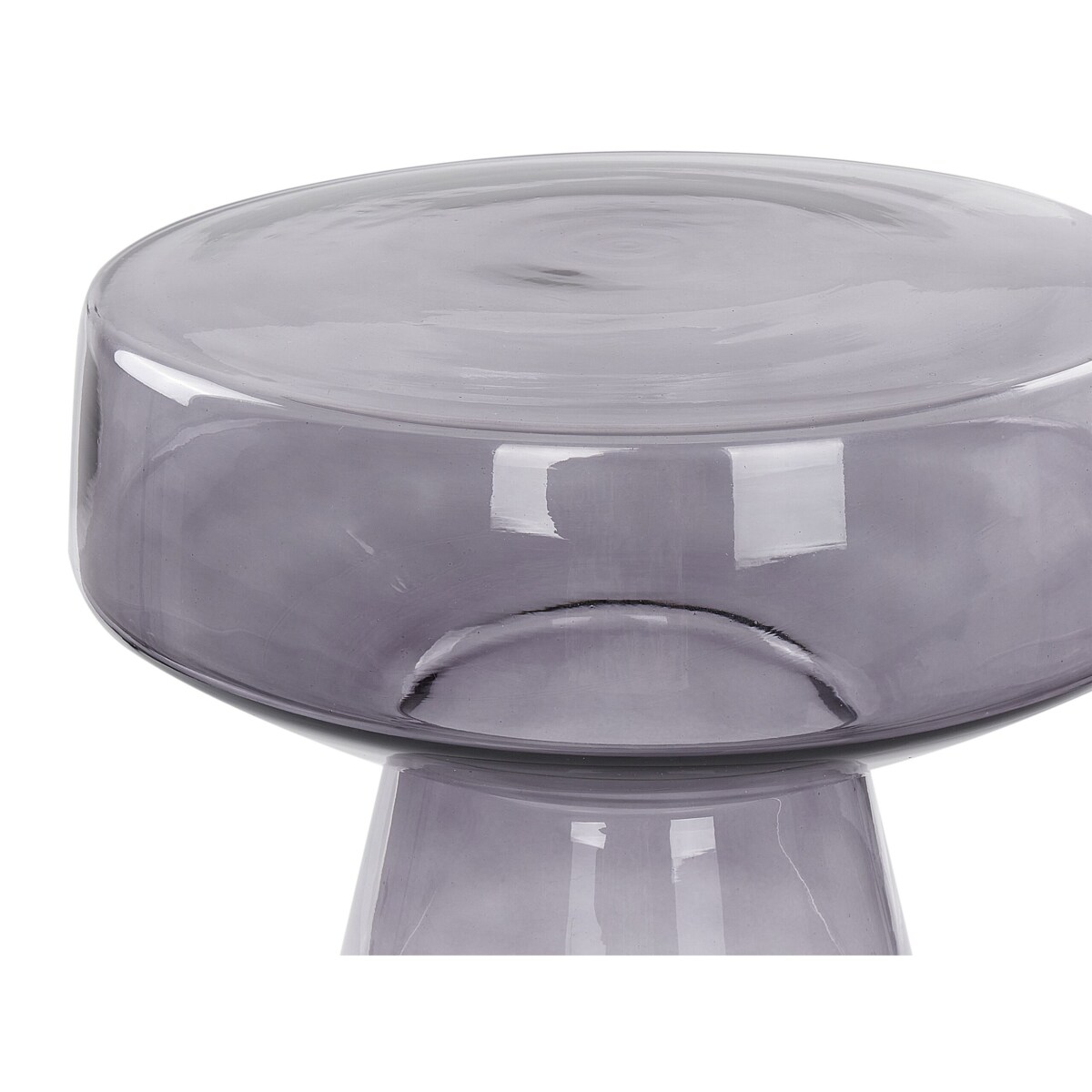 Stolik pomocniczy szklany szary LAGUNA