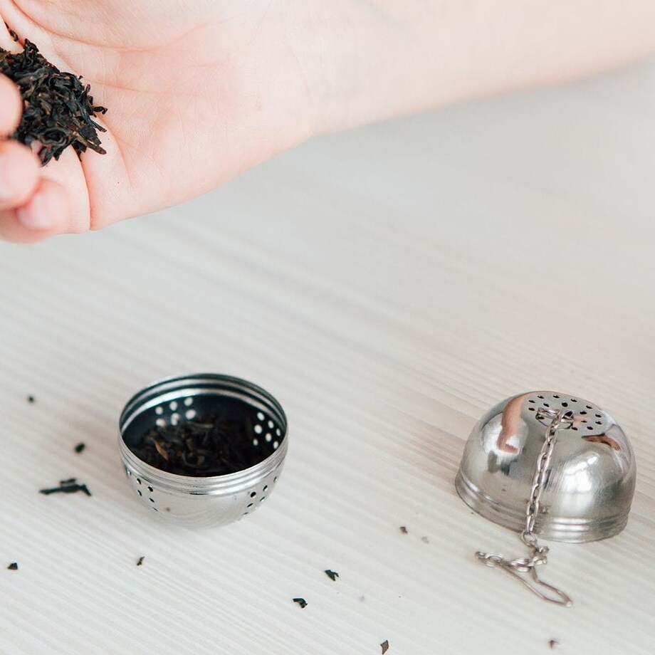 Sitko Zaparzacz do Zaparzania Herbaty Liściastej Ziół Stalowe do Szklanki