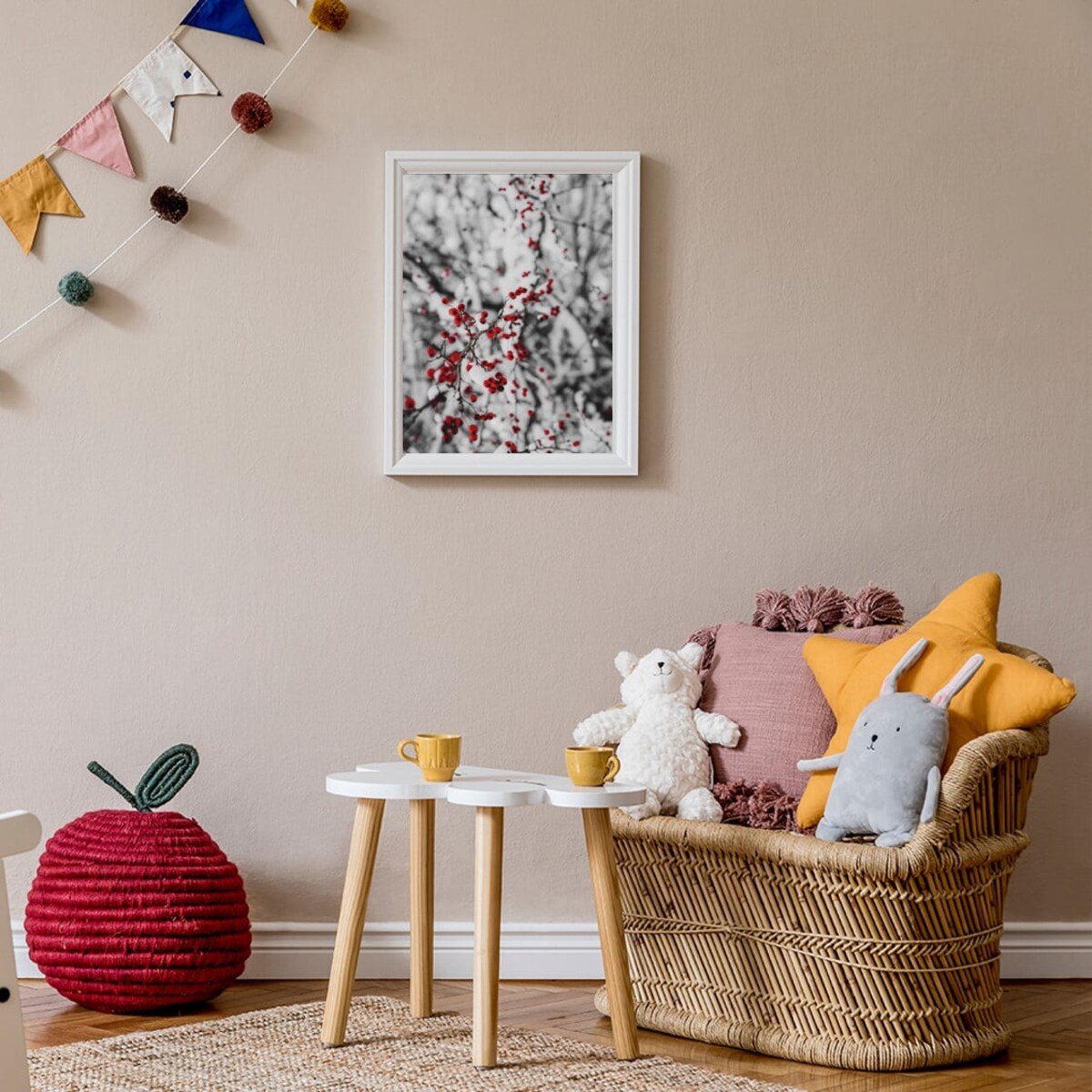 Poster Story, Plakat, Obraz - Zimowa Jarzębina, wymiary 60 x 84 cm