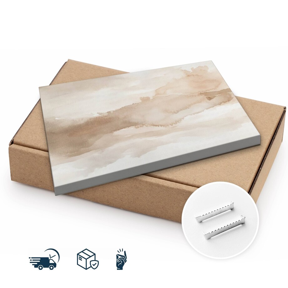 Obraz Na Płótnie Do Salonu Sypialni Beżowy Mural Abstrakcja Styl Boho 70x50cm