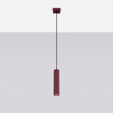 Lampa wisząca KARBON 1 burgund