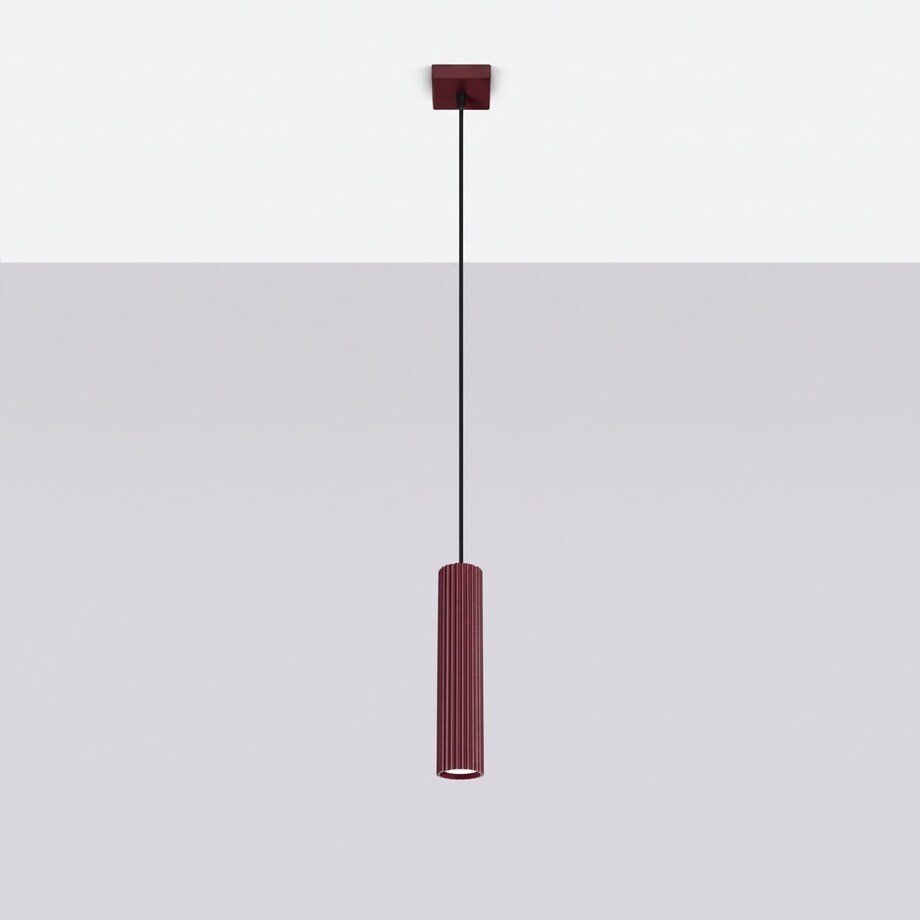 Lampa wisząca KARBON 1 burgund