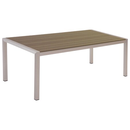 Stół ogrodowy VERNIO 180 cm 90 cm Metal Brązowy