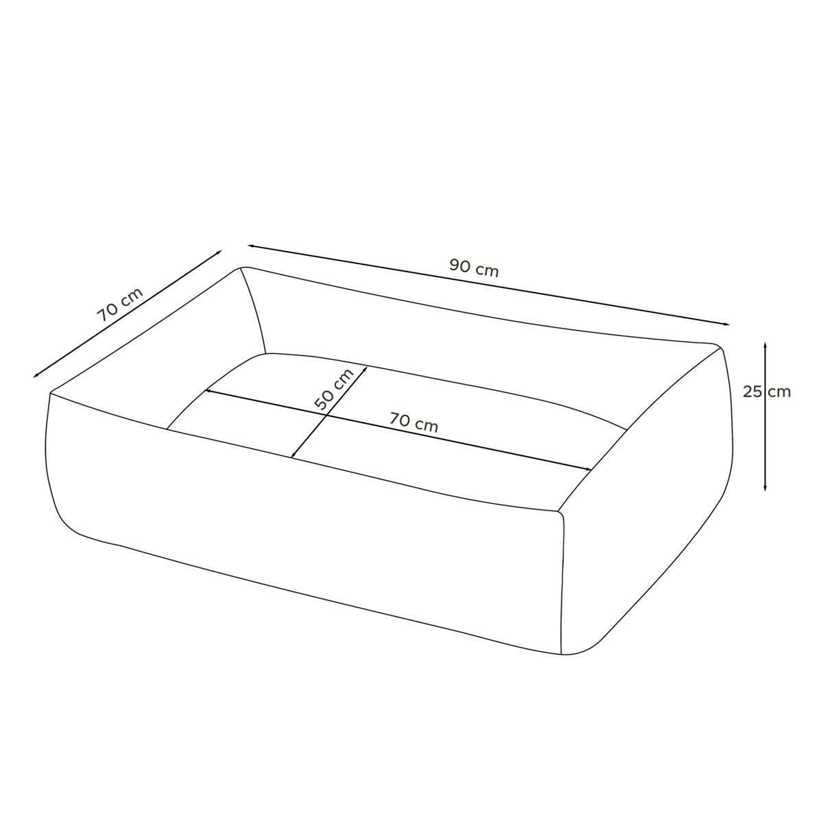 KONSIMO CANINI Legowisko dla średniej rasy psa, beżowy