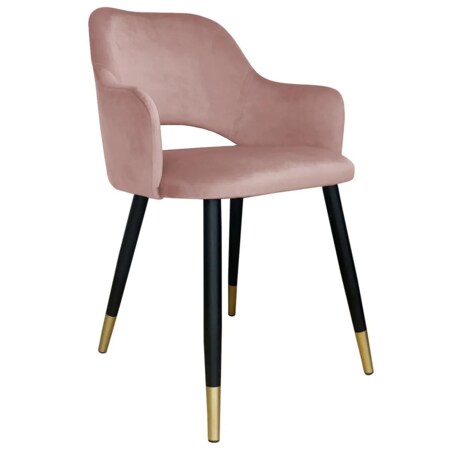 Krzesło NAPO VELVET GOLD różowe