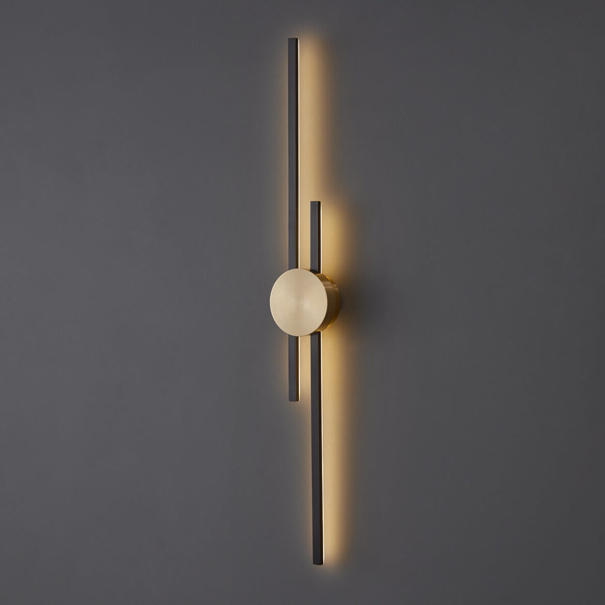 Minimalistyczna lampa ścienna Centro ST-B3327-S LED 10W 3000K czarny złoty