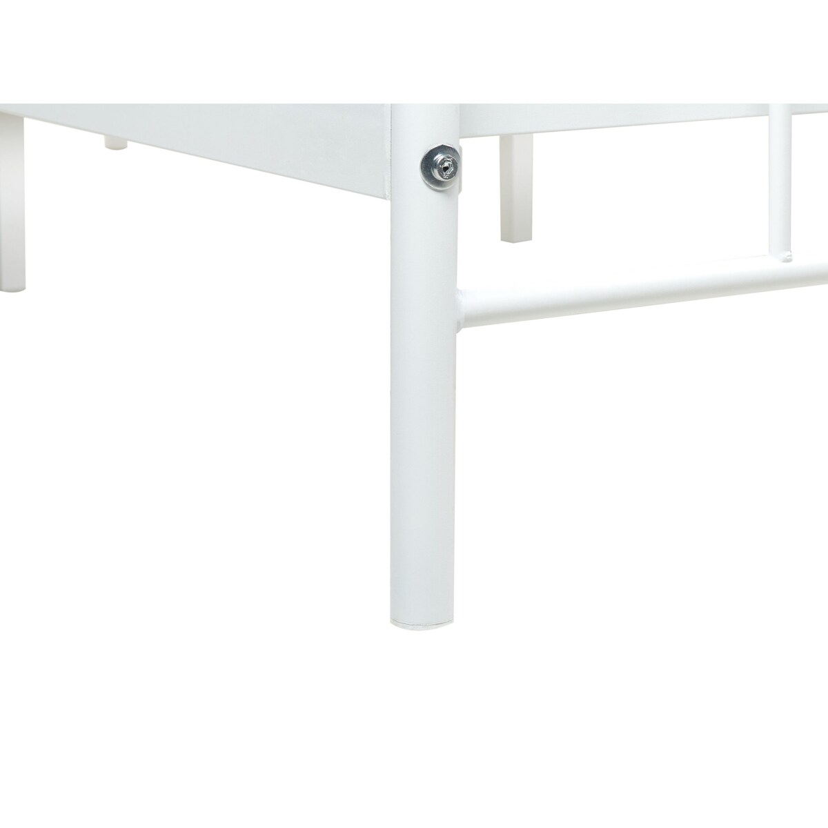 Łóżko metalowe 140 x 200 cm białe MAURESSAC