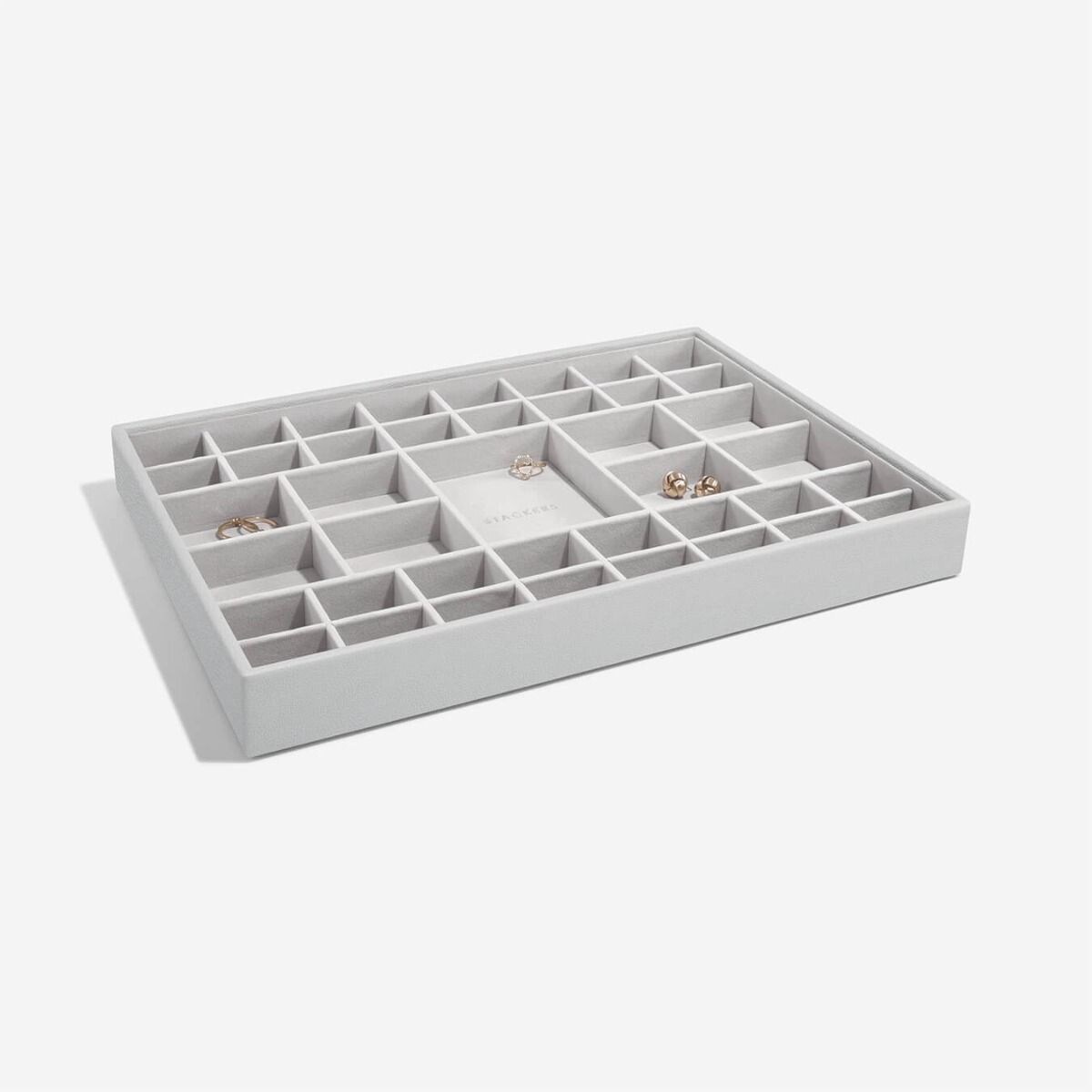 Szkatułka na biżuterię Stackers 41 komorowa supersize kamienna szarość