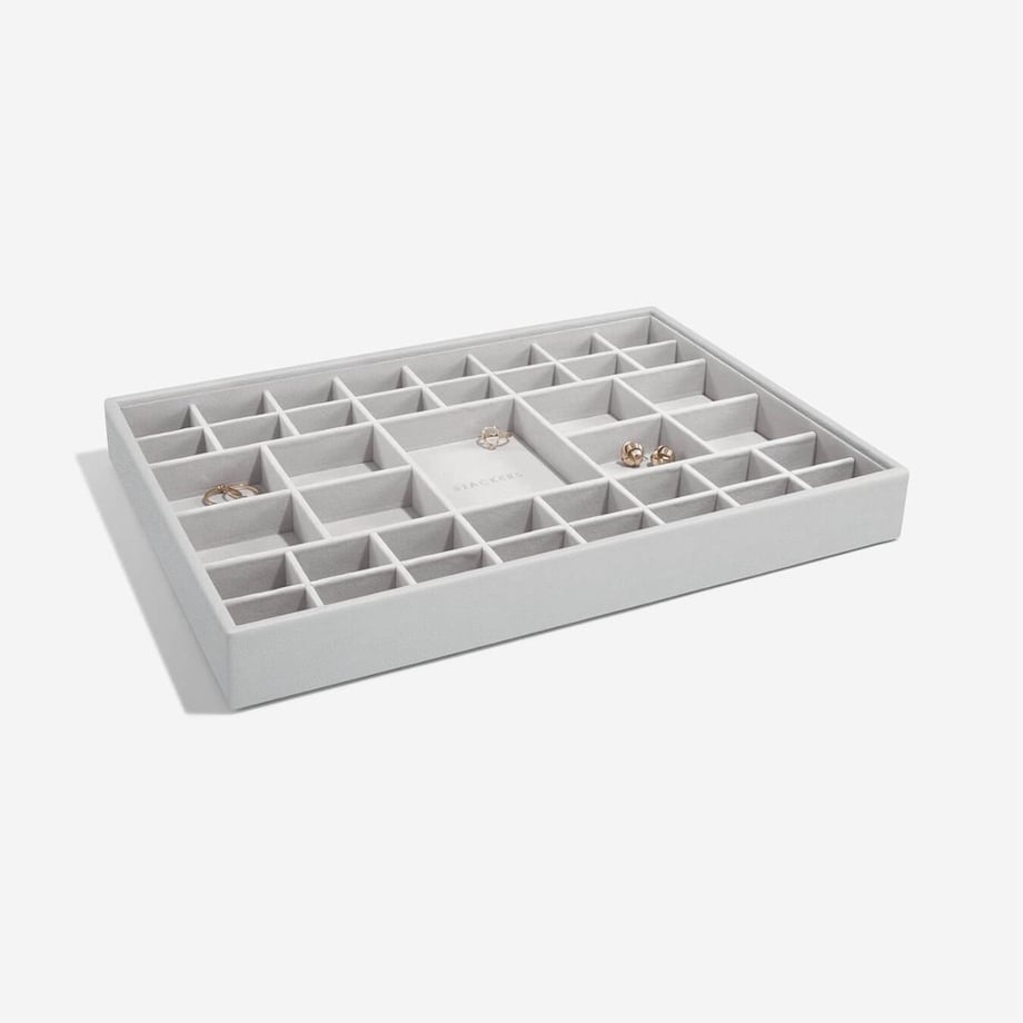 Szkatułka na biżuterię Stackers 41 komorowa supersize kamienna szarość