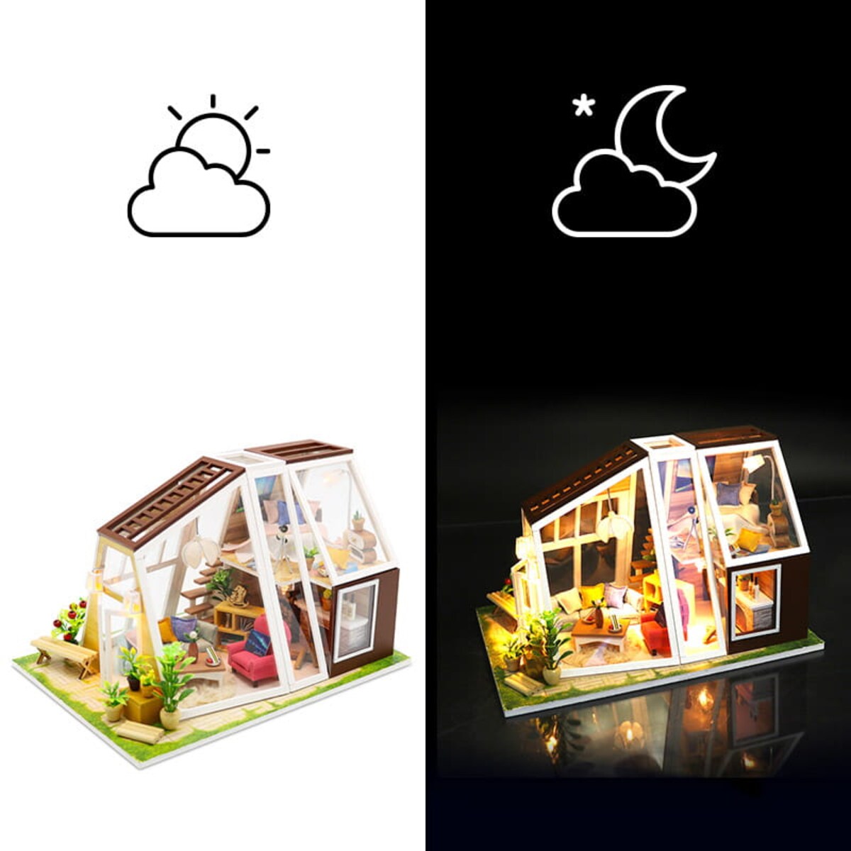 Miniaturowy domek - Domek nad jeziorem