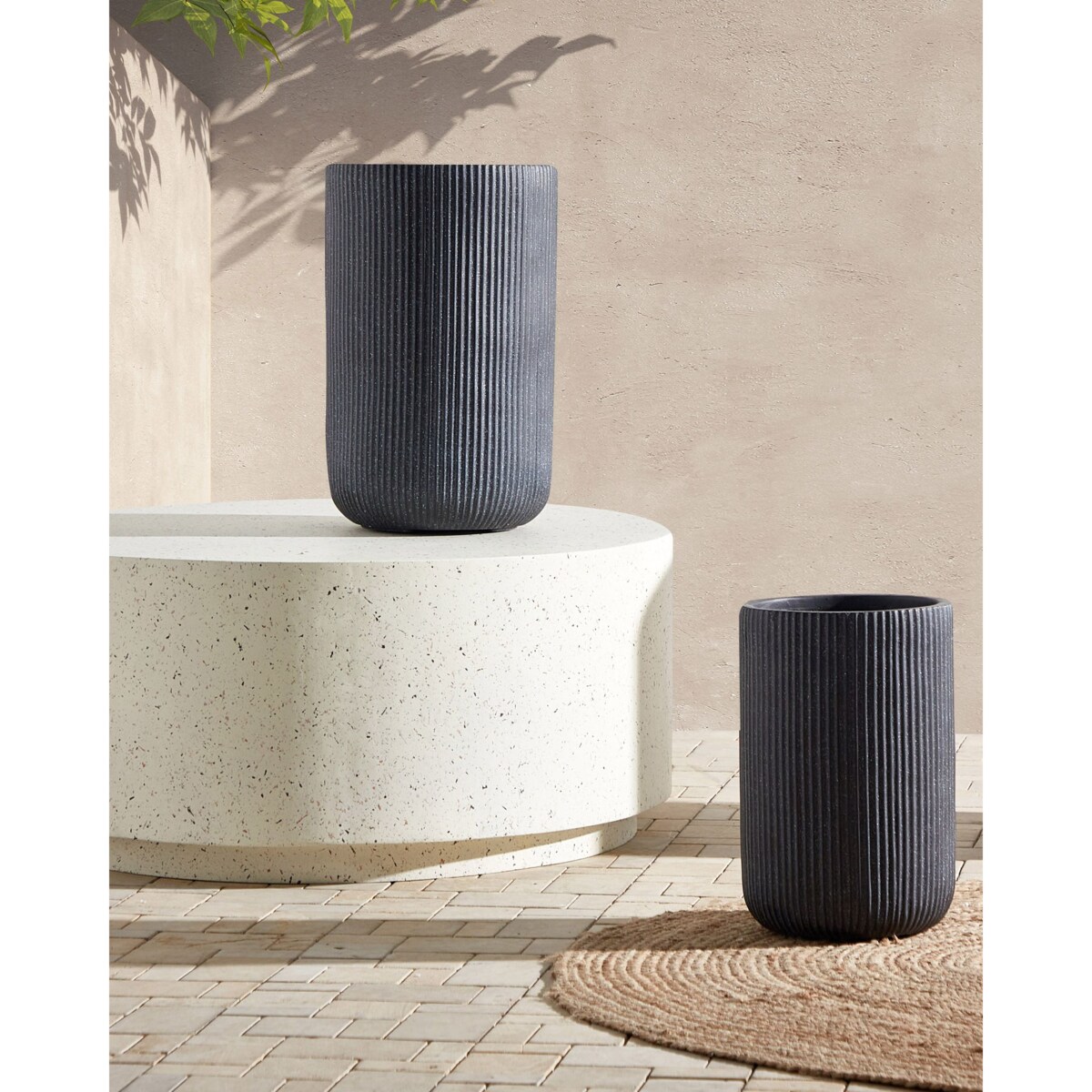 Doniczka EANTIO Ceramika 30 cm Czarny