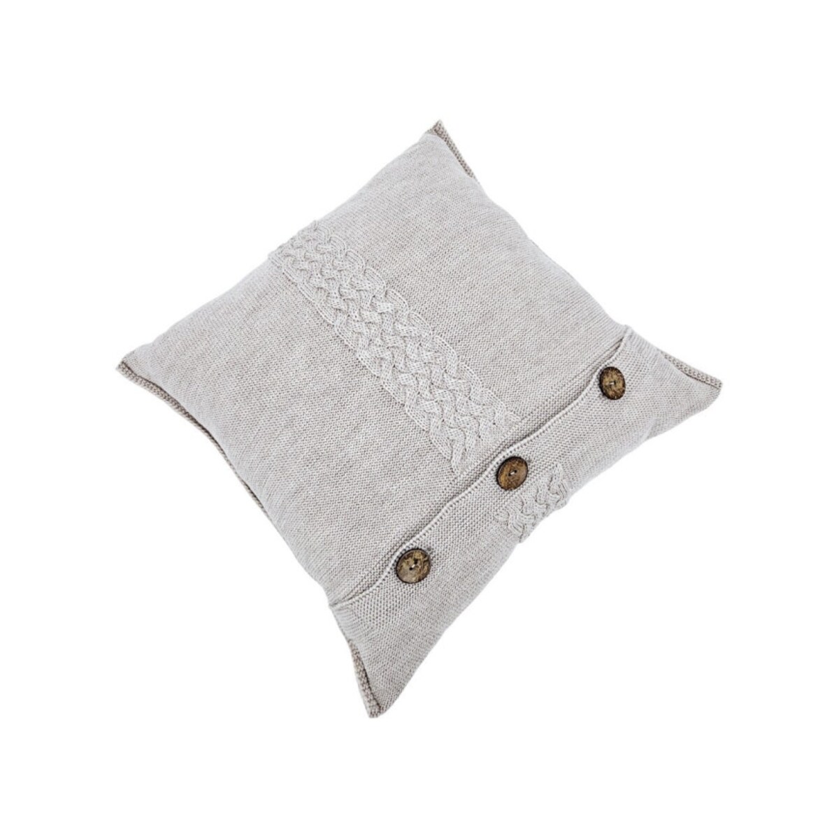 Poszewka dzianinowa na poduszkę z wełny Merino 45x45 cm – FLORENCE SAND